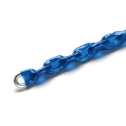 Řetěz bezpečnostní - hranatý v modrém PVC
